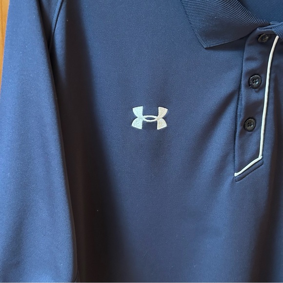 Under Armor Blue Polo Short Sleeve Heatgear Shirt 4XL - Picture 2 of 6